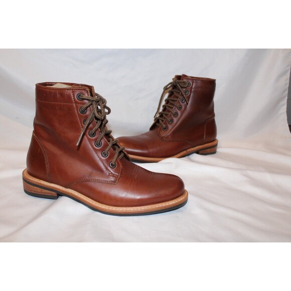 Nisolo All Weather Amalia Boots Women's Leather Lace Up Brandy NIB AND NWOB - Picture 2 of 6